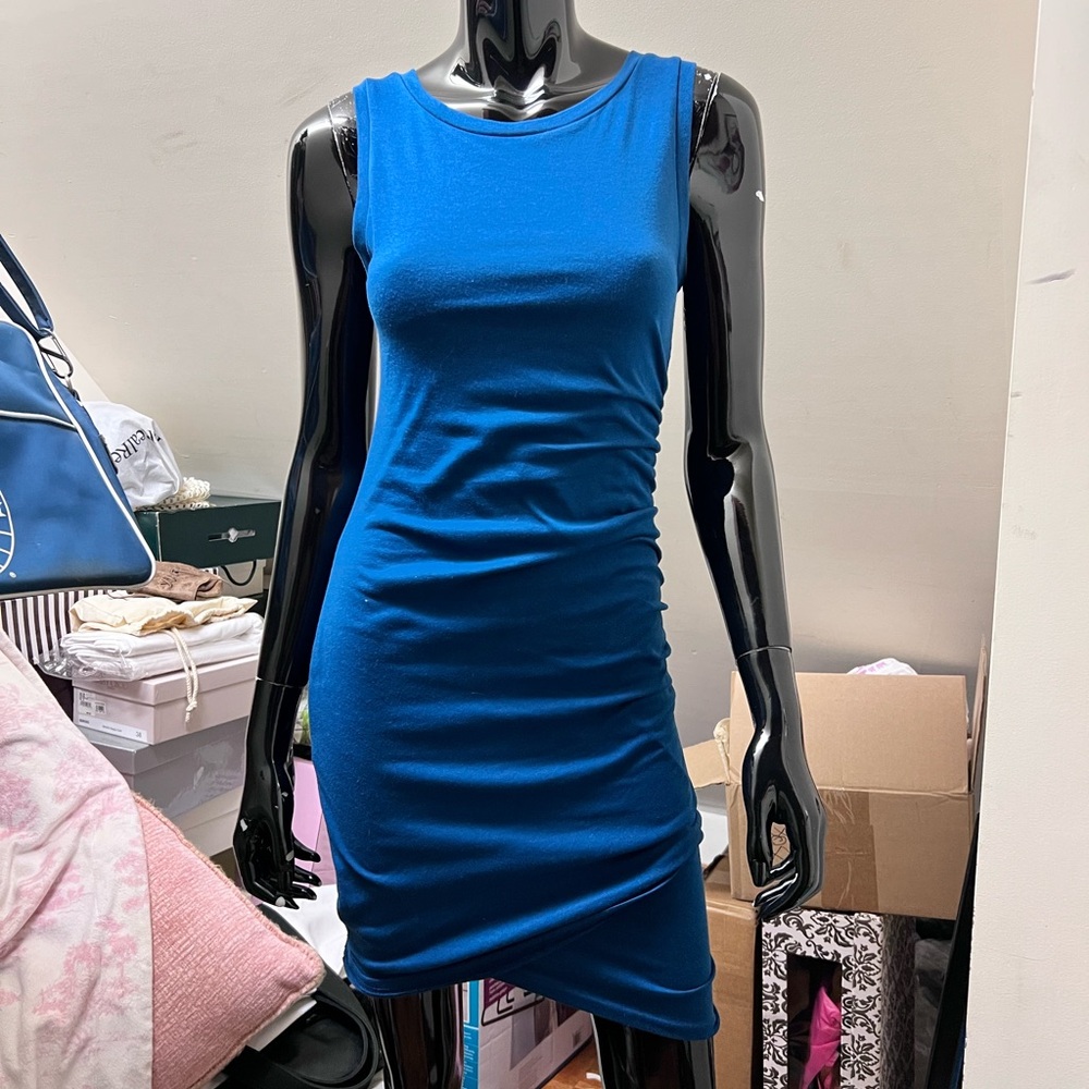 Leith Vibrant Blue Mini Dress